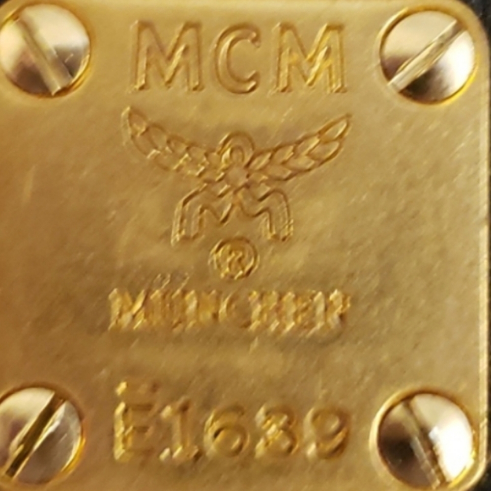 Mcm Python Brown/Black Gold Leather Women's Cross… - image 4